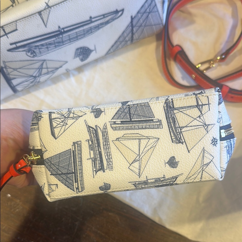 Tory Burch sailboat Print Tote and Pouch Set - Picture 3 of 7